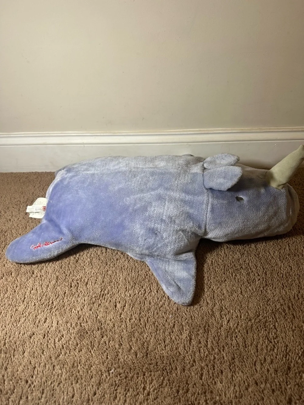 Carters John Lennon Real Love Purple Rhino Plush Pillow 25